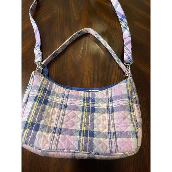 Vera Bradley Boho Crossbody in Amethyst Plaid Purple matching wallet NWT​​ - Picture 10 of 12